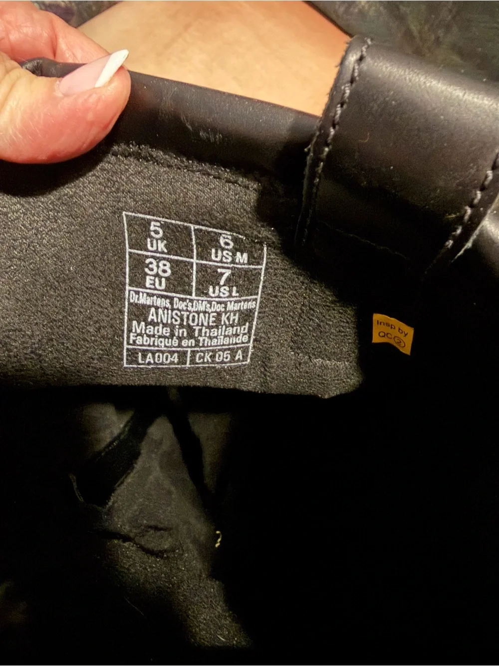 NWOT, Size 7, Dr. Martens Anistone Black Knee-High Orleans Leather Biker Boots
